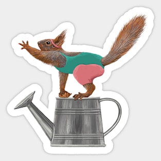 Squirrel yoga Sticker